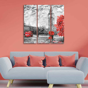 Beautiful View of London Wall Painting Set of 3 Pieces