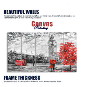 Beautiful View of London Wall Painting Set of Five Pieces