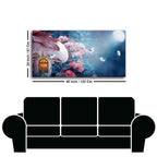 Beautiful Wall Painting of Mushroom House in Enchanted Fairy Tale Forest