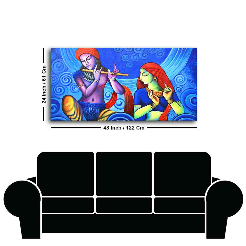 Beautiful Wall Painting of Radha Krishna