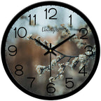 Beautiful White Flower Print Wall Clock