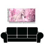 Beautiful White Horse Premium Wall Painting