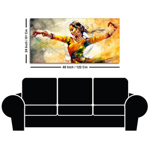 Beautiful Woman Dancing in Traditional Style Canvas Wall Painitng