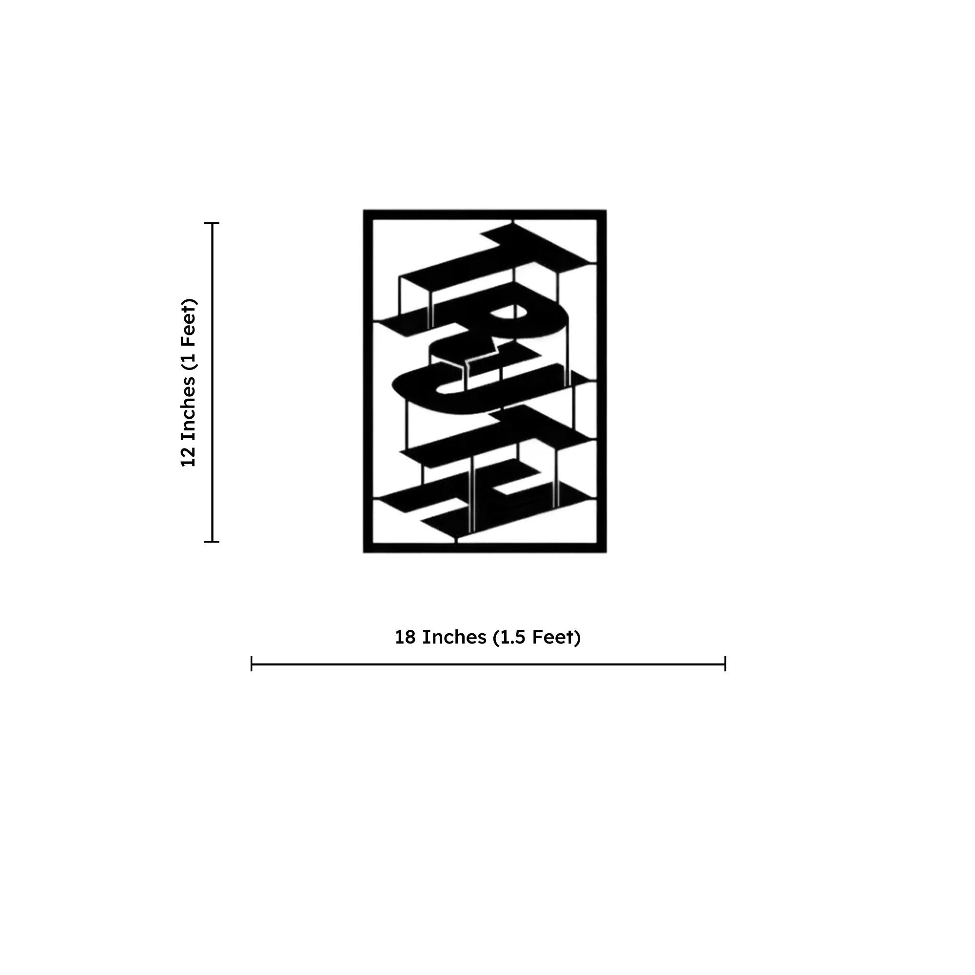 Beautiful Word Art Truth Text Design Metal Art Wall Decor