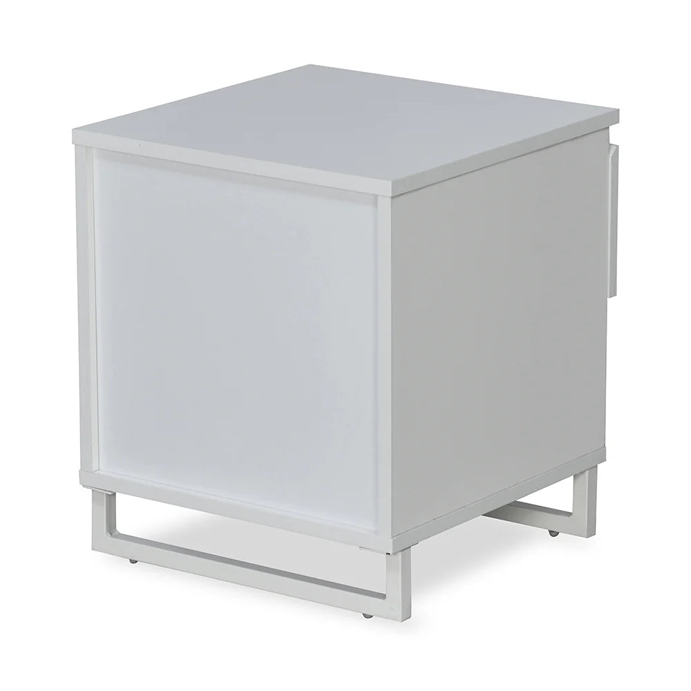 Bedside Table with Drawer and Shelf Storage