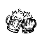 Beer Mugs Cheers Up Metal Art Bar Wall Decor