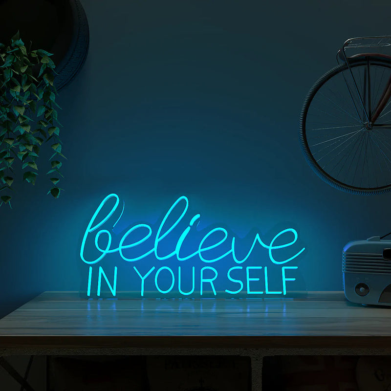 Believe In yourself Text Neon LED Light