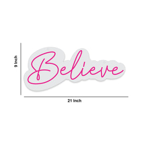 Believe Text Neon Sign LED Light