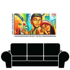 Big Size Canvas Wall Painting of Lord Radha Krishna