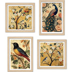 Bird and Floral Wall Art Frame Set of 4