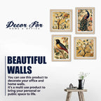 Bird and Floral Wall Art Frame Set of 4