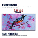 Bird with Nature Abstract Design Wall Painting