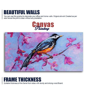 Bird with Nature Abstract Design Wall Painting