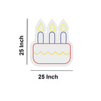 Birthday Cake with Candle Neon Sign LED Light
