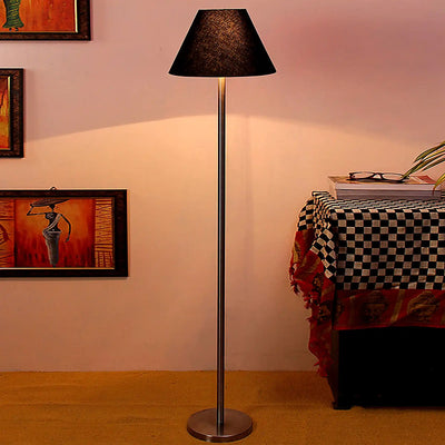 black-decorative-conical-designer-steel-floor-lamp