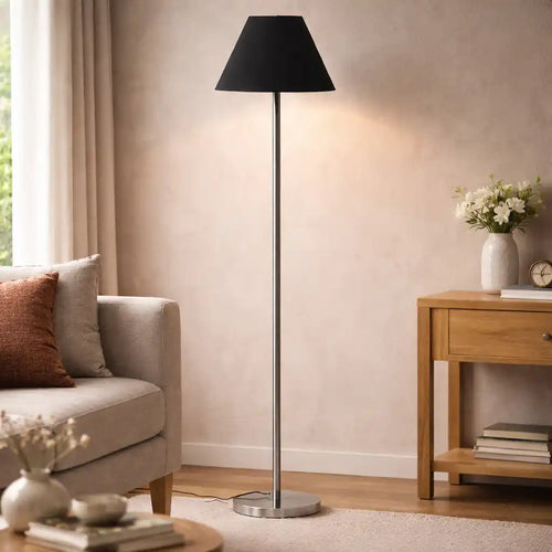 Black Decorative Conical Designer Steel Floor Lamp