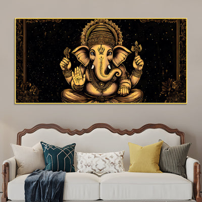 black-gold-divine-shri-ganesha-spiritual-canvas-wall-painting-for-home