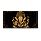 Black & Gold Divine Shri Ganesha Spiritual Canvas Wall Painting for Home & Office – Luxury Spiritual Decor