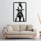 Black Rider Bike Metal Wall Art for Living Room Wall Decor