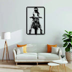 Black Rider Bike Metal Wall Art for Living Room Wall Decor
