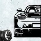 Black Sports Car Metal Wall Decor for Modern Interiors