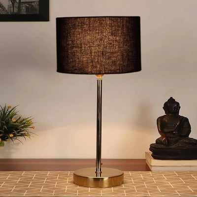 black-textured-cotton-metal-finish-golden-table-lamp