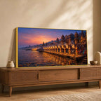 Blessed Kashi Ghats Aarti Painting for Spiritual Home Decor