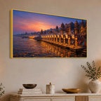 Blessed Kashi Ghats Aarti Painting for Spiritual Home Decor