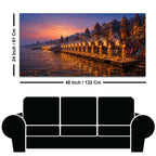 Blessed Kashi Ghats Aarti Painting for Spiritual Home Decor