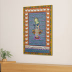 Blessings of Lord Shrinathji in the Garden of Lotus Pichwai Canvas Wall Painting