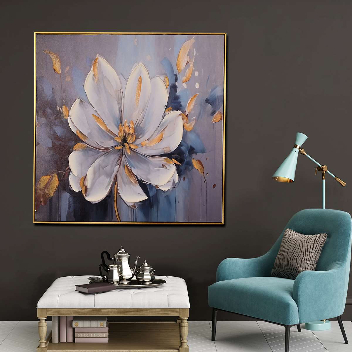 Bloom of Spring Hand Painted Wall Painting with Floating Frame