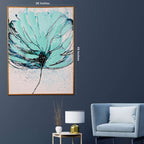 Blooming Serenity Hand Painted Wall Painting with Floating Frame