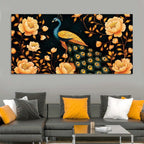 Blossom Floral Peacock Canvas Wall Painting