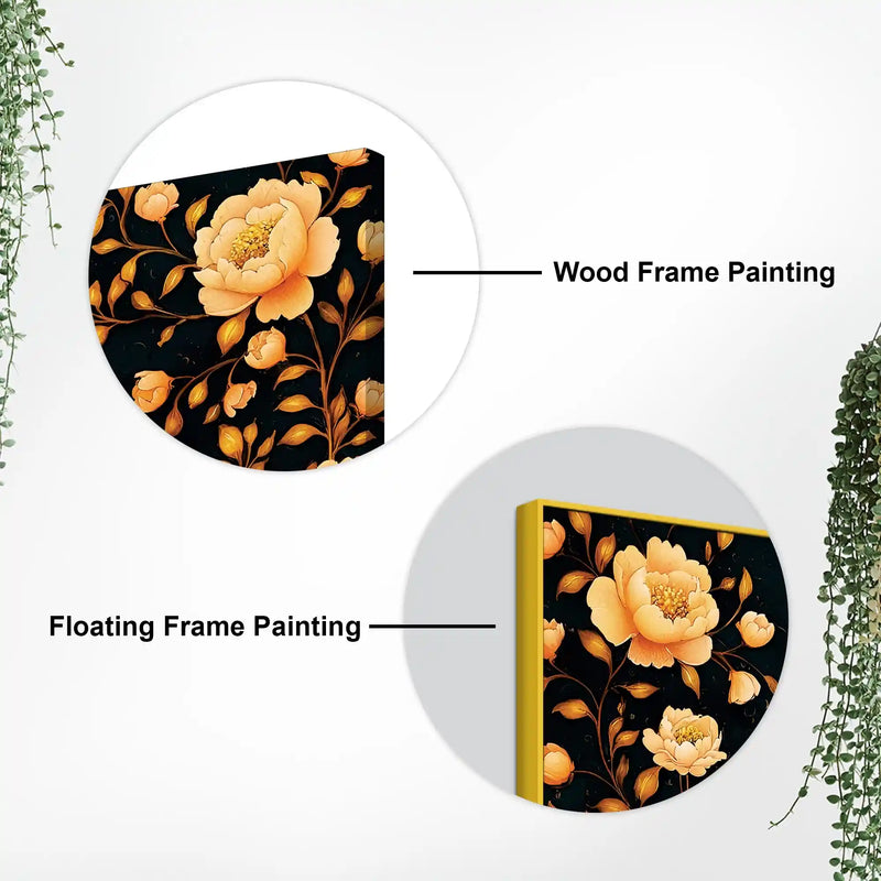Blossom Floral Peacock Canvas Wall Painting