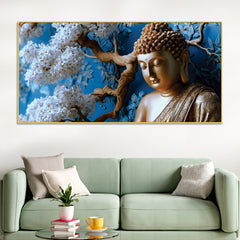  blue-blossom-buddha-sculpture-style-wall-painting-for-home