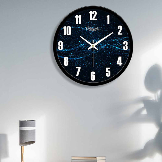 Blue Wall Clock For Living Office