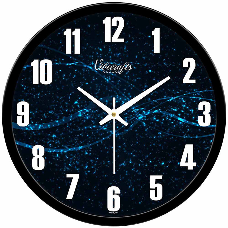 Blue 3D Designer Wall Clock