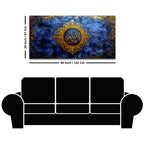 Blue & Gold Calligraphy Premium Islamic Wall Painting