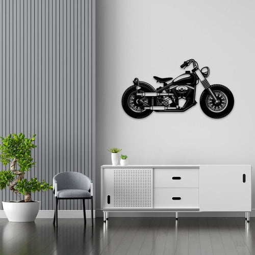 Bobber Bike Metal Wall Hanging for Café & Garage Decor
