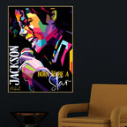 Born To Be Star MJ Cotton Canvas Wall Painting