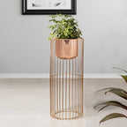 Botanic Couture Gold Stand & Ross Gold Pot - Large Size Planter