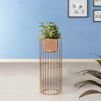 Botanic Couture Gold Stand & Ross Gold Pot - Medium Size Planter