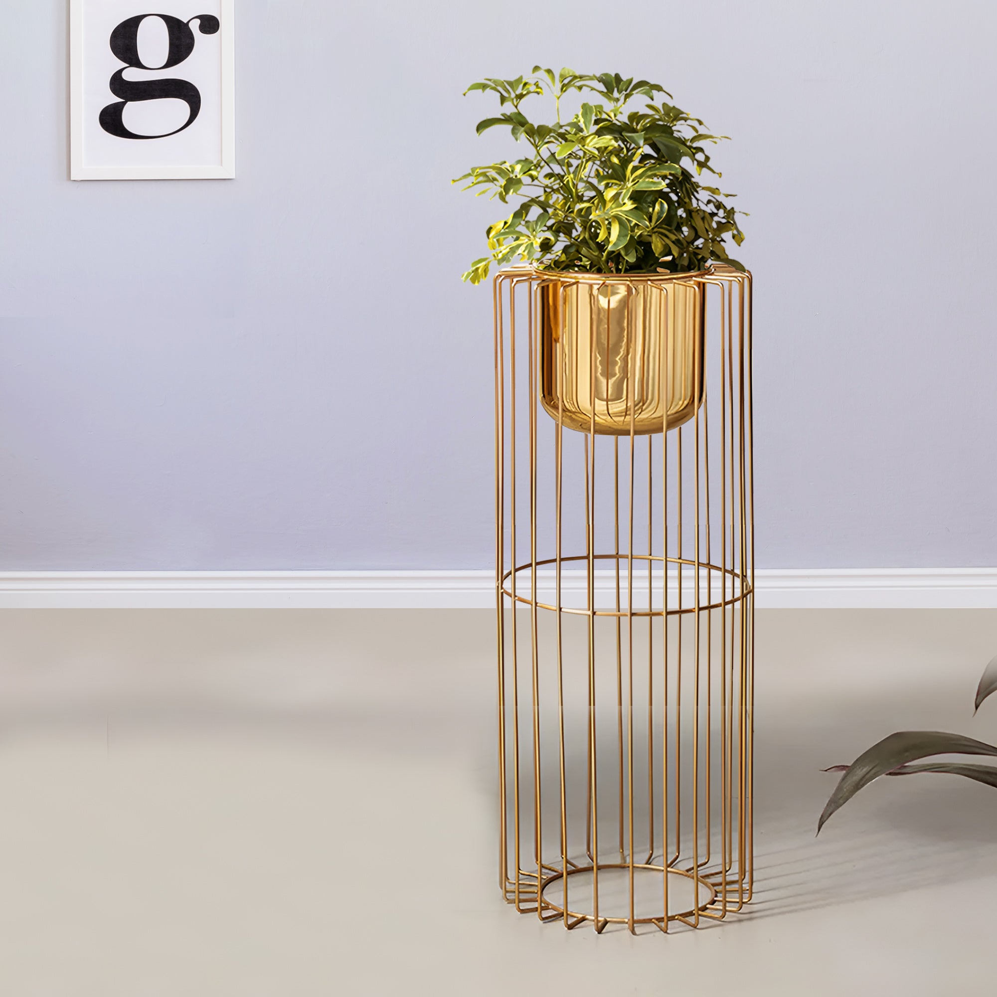 Botanic Couture Golden Finish - Large Size Planter