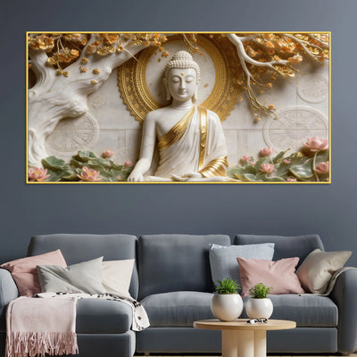 Buddha Beneath the Bodhi Tree 3D Canvas Wall Painting