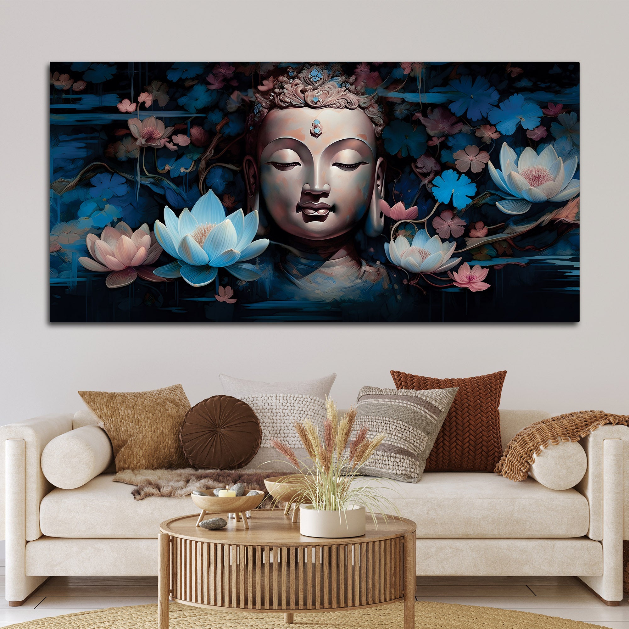 Buddha Calm Face Painting – Elegant Wall Canvas