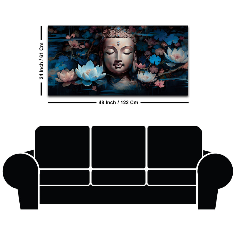 Buddha Calm Face Painting – Elegant Wall Canvas