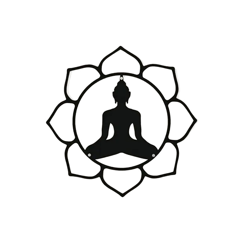 Buddha Calm & Peaceful Statue Metal Art Wall Decor