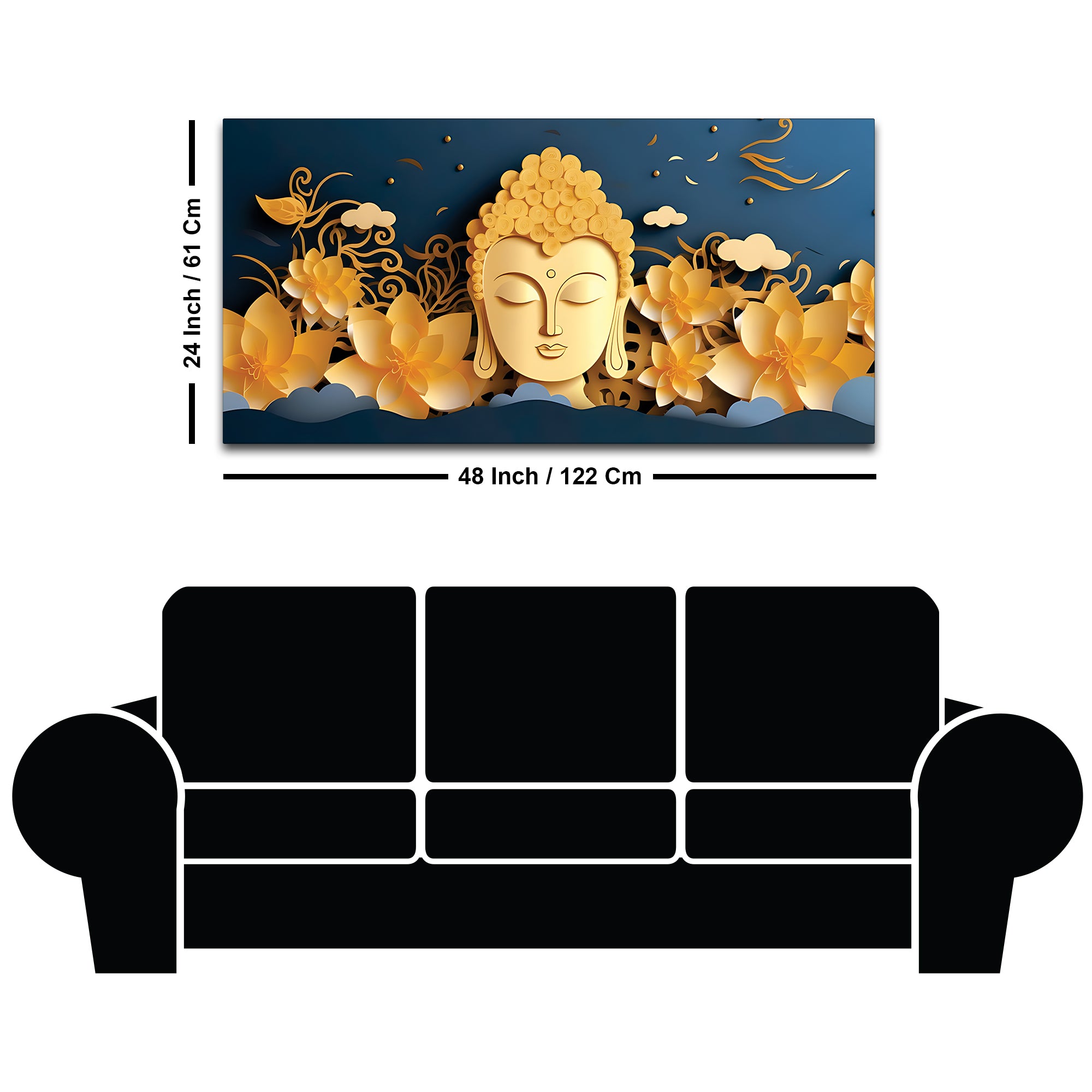 Buddha Calm Presence Painting for Decor