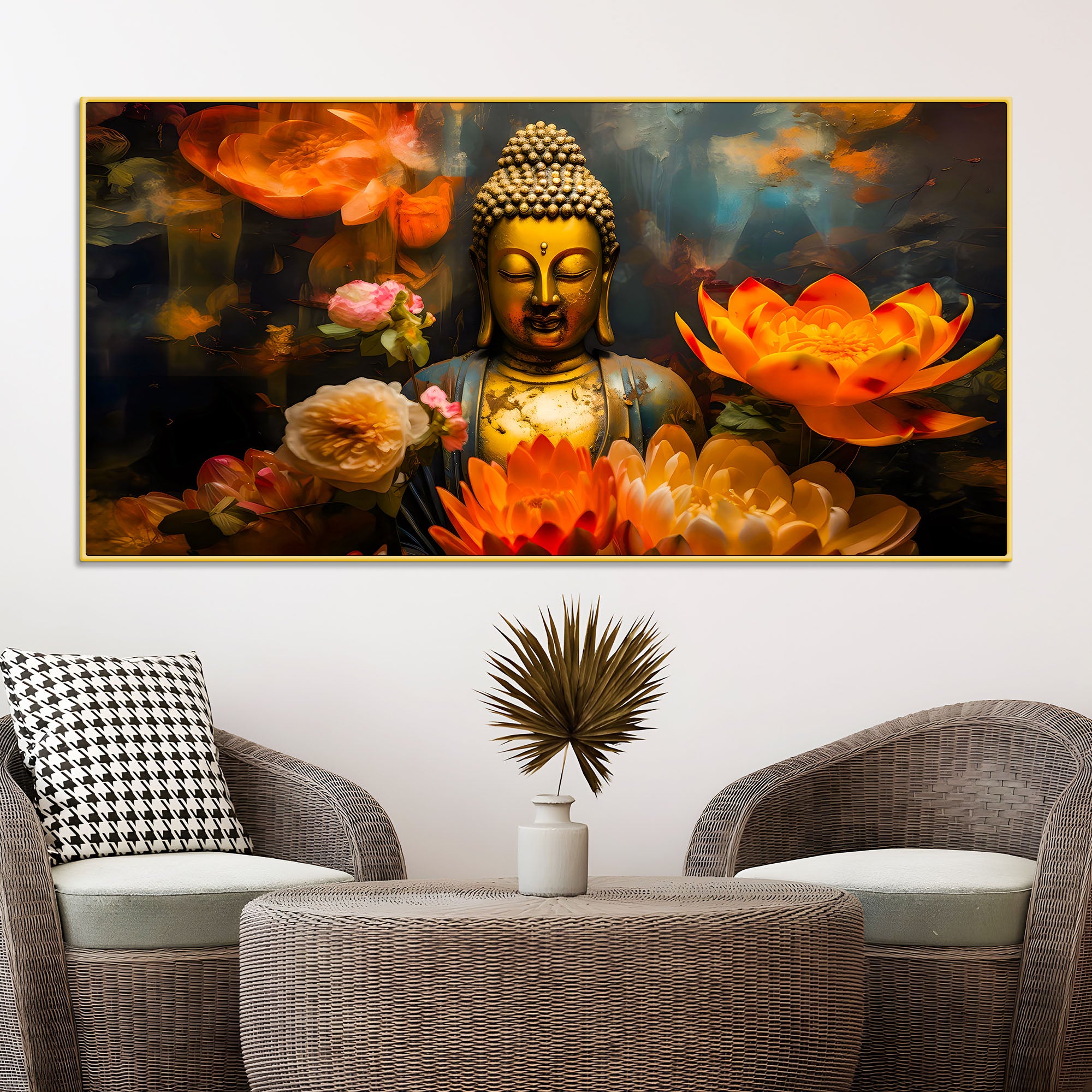Buddha Calm Vibes Canvas Painting for Home & Office