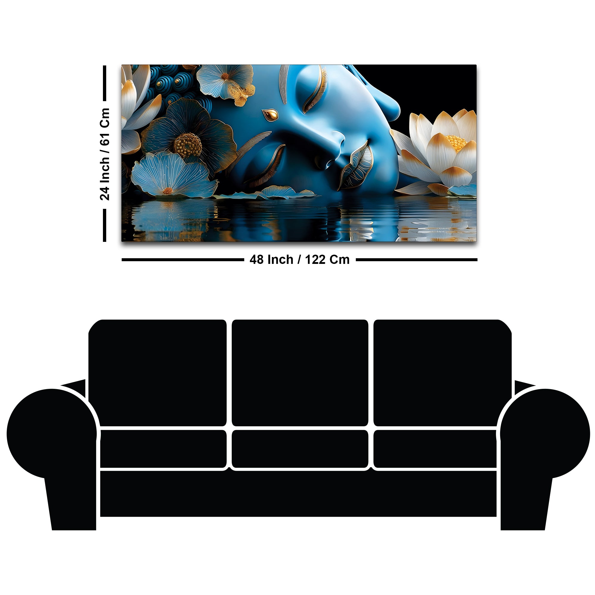 Buddha Canvas Painting for Positive Vibes